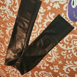 Wilfred Melina High Rise Vegan Leather Pants  Black Straight Tapered Leg